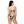 Laden Sie das Bild in den Galerie-Viewer, Frau im schwarz gepunkteten Bandeau Bikini, im Hinteransicht
