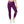 Laden Sie das Bild in den Galerie-Viewer, Beinansicht einer Frau in dehnbaren Joga Leggings in Farbe Purple mit kunstvollem Blumen-Aufdruck