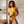 Laden Sie das Bild in den Galerie-Viewer, Frau im gelben Bikini mit Kunstdruck von vorne