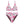 Laden Sie das Bild in den Galerie-Viewer, Pinker Bikini mit Kunstdruck flach von vorne