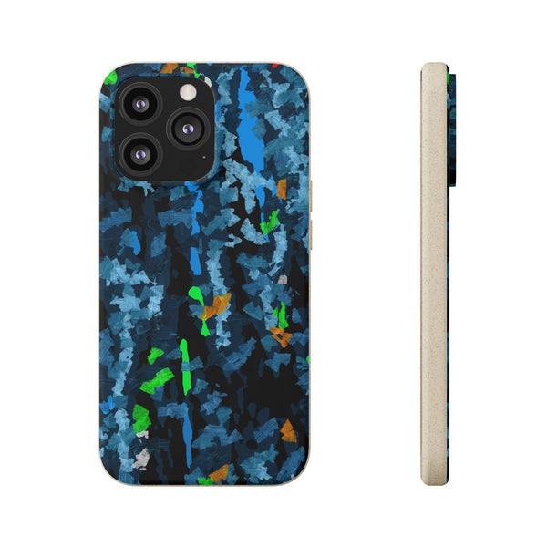 Smartphone case, biodegradable, Abstract Blue