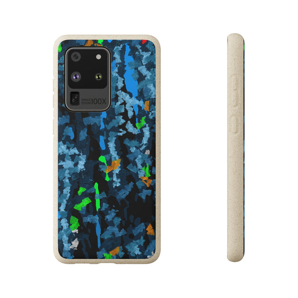 Smartphone case, biodegradable, Abstract Blue