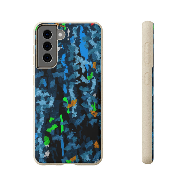 Smartphone case, biodegradable, Abstract Blue