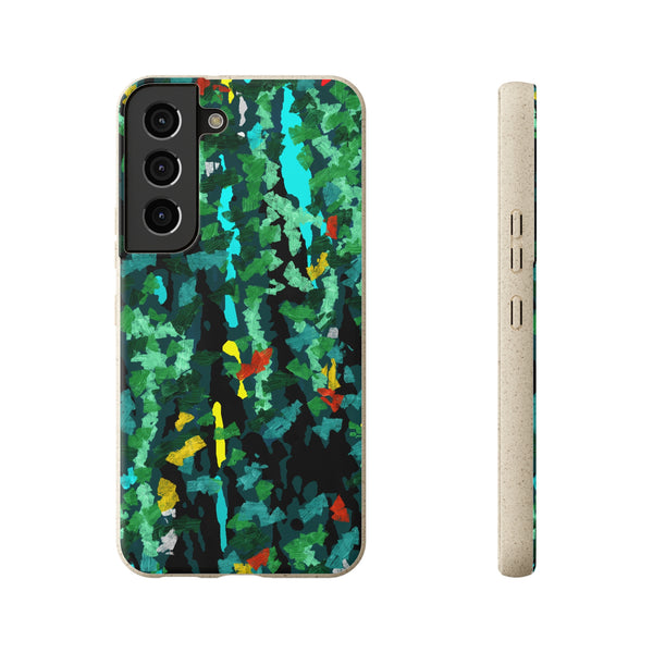 Smartphone case, biodegradable, Abstract Green