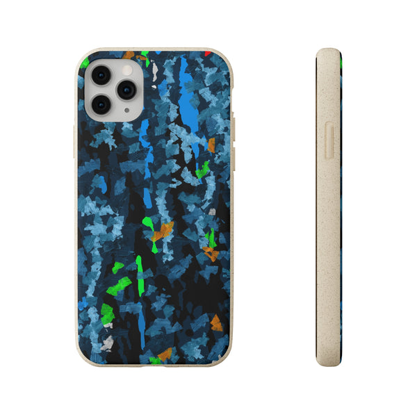 Smartphone case, biodegradable, Abstract Blue