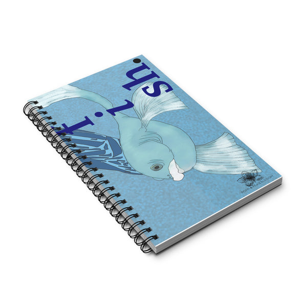 Spiral Notebook Blue Fish