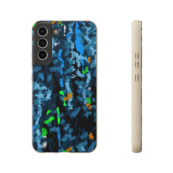 Smartphone case, biodegradable, Abstract Blue