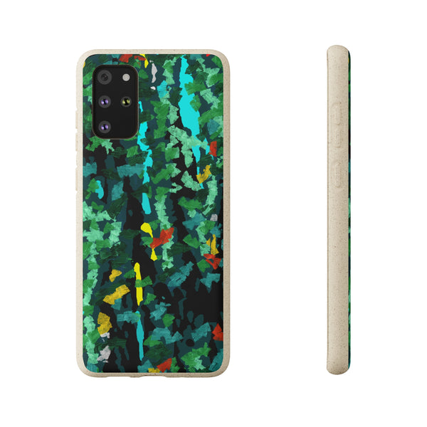 Smartphone case, biodegradable, Abstract Green