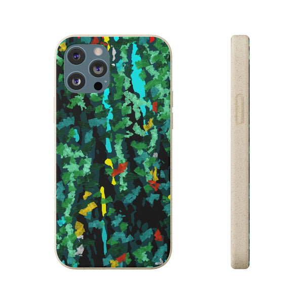 Smartphone case, biodegradable, Abstract Green