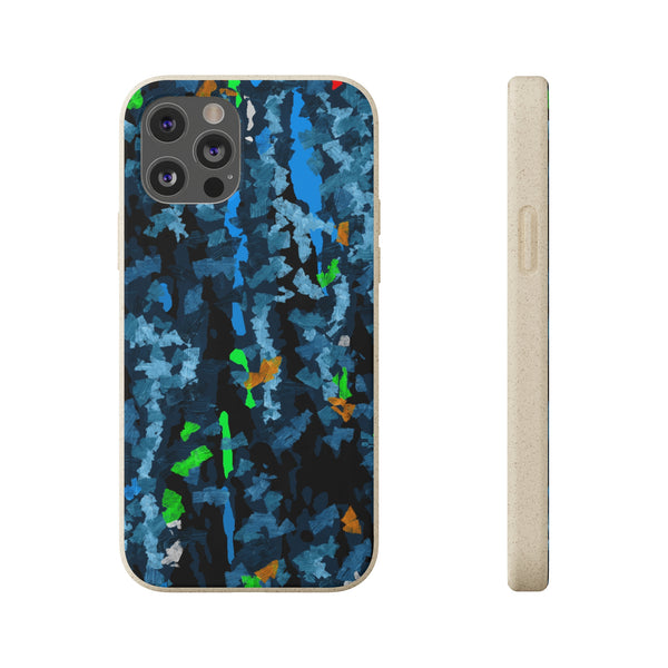 Smartphone case, biodegradable, Abstract Blue