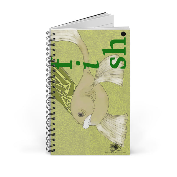 Spiral Notebook Fish Green