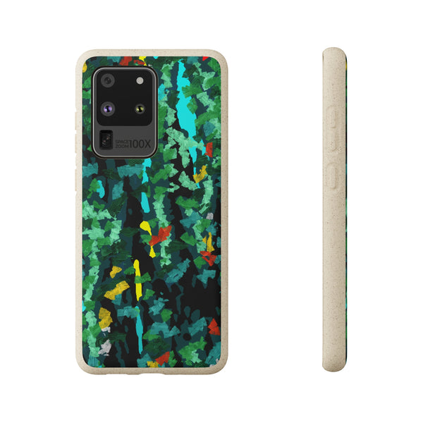 Smartphone case, biodegradable, Abstract Green