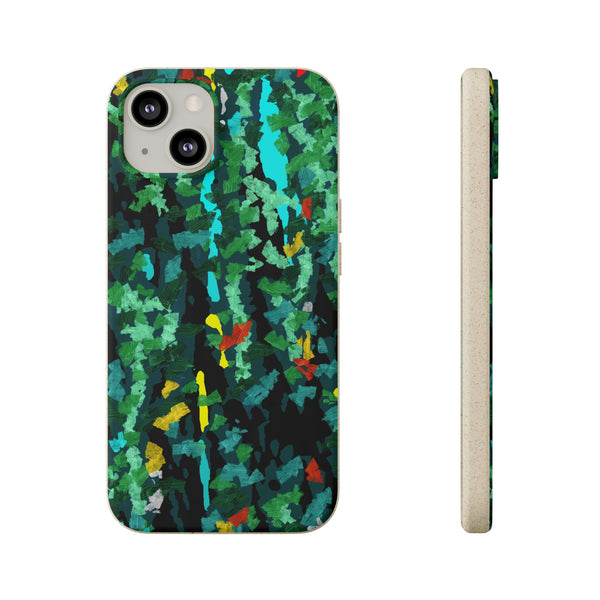 Smartphone case, biodegradable, Abstract Green