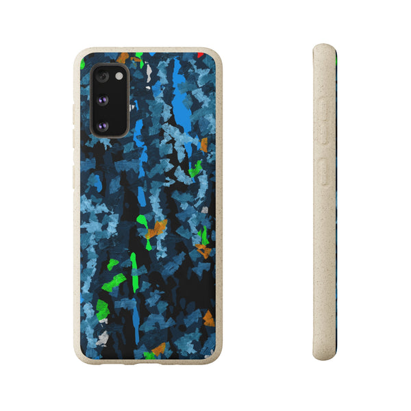 Smartphone case, biodegradable, Abstract Blue