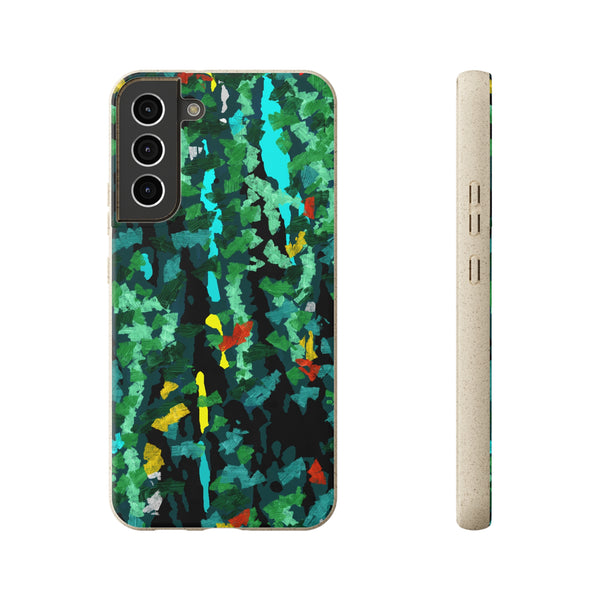 Smartphone case, biodegradable, Abstract Green