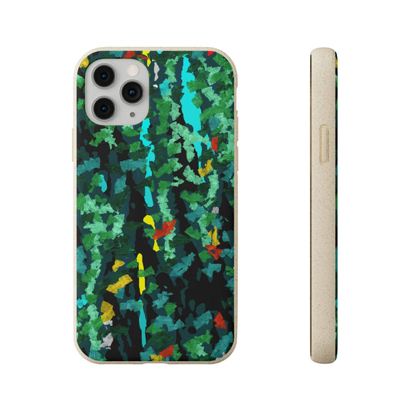 Smartphone case, biodegradable, Abstract Green