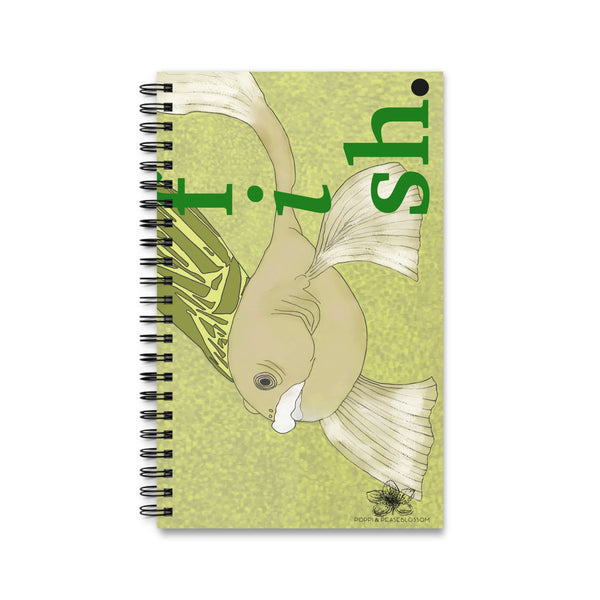 Spiral Notebook Fish Green