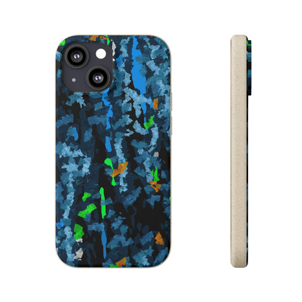 Smartphone case, biodegradable, Abstract Blue