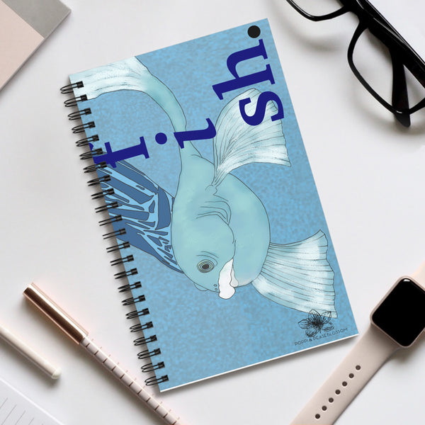 Spiralnotizbuch Fish Blue