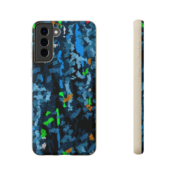 Smartphone case, biodegradable, Abstract Blue