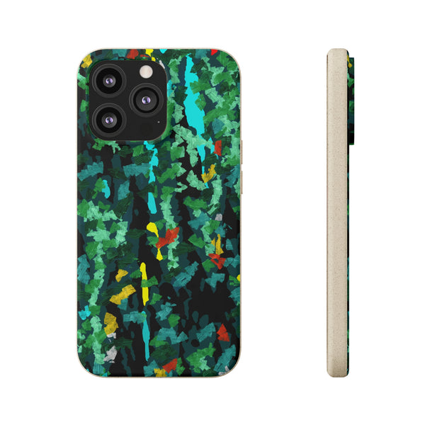 Smartphone case, biodegradable, Abstract Green