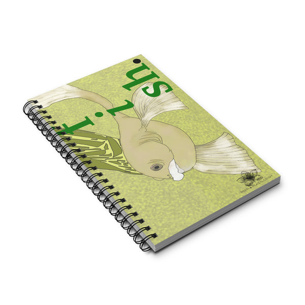 Spiral Notebook Fish Green