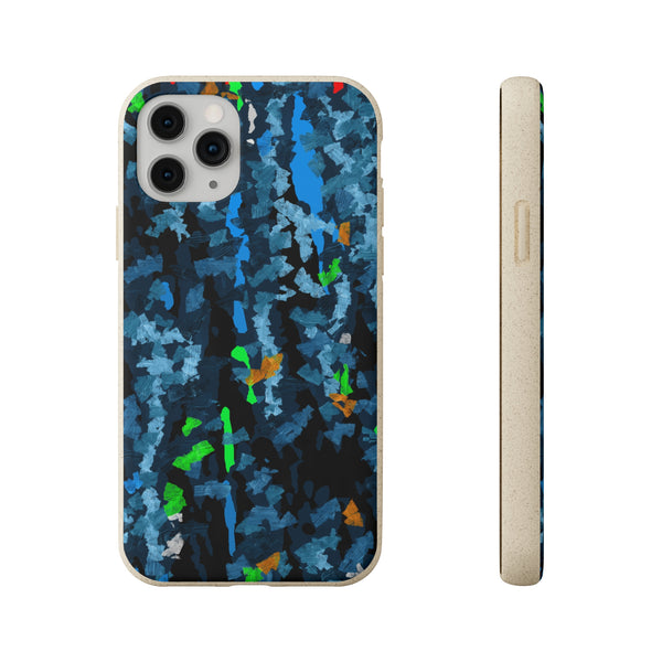 Smartphone case, biodegradable, Abstract Blue