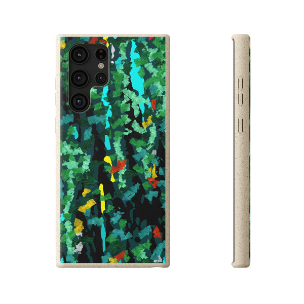 Smartphone case, biodegradable, Abstract Green