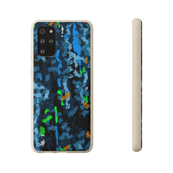 Smartphone case, biodegradable, Abstract Blue