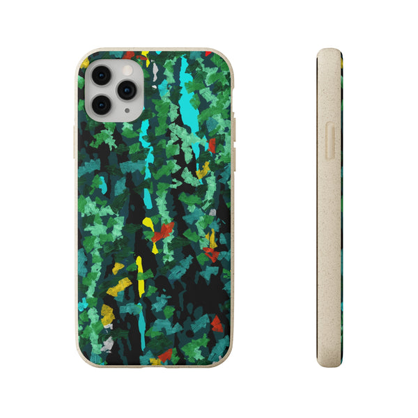 Smartphone case, biodegradable, Abstract Green