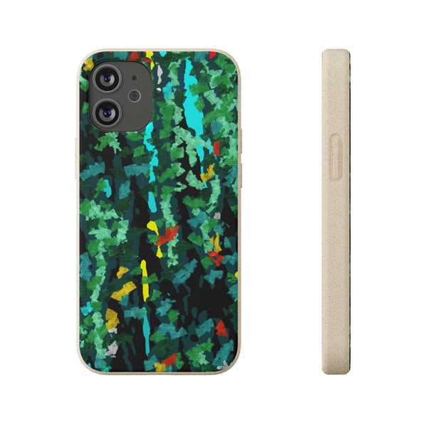 Smartphone case, biodegradable, Abstract Green