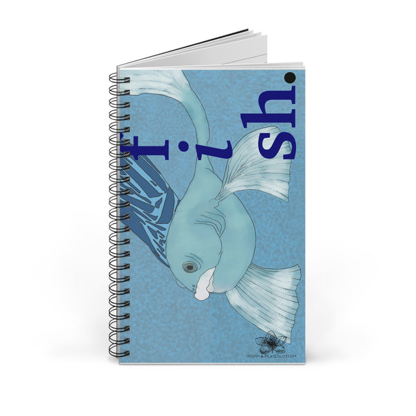 Spiral Notebook Blue Fish