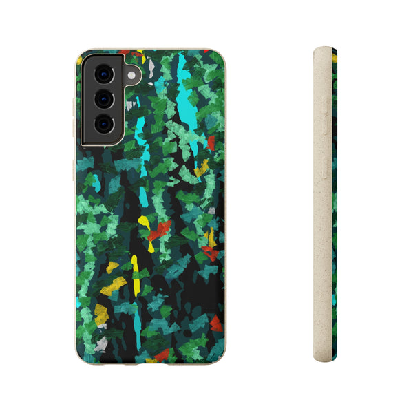 Smartphone case, biodegradable, Abstract Green