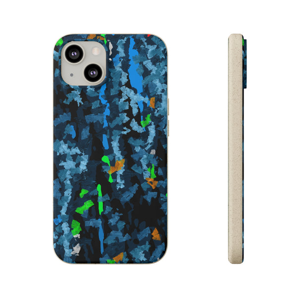 Smartphone case, biodegradable, Abstract Blue