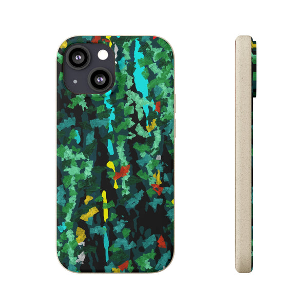 Smartphone case, biodegradable, Abstract Green