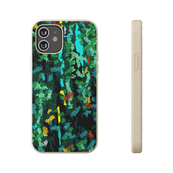 Smartphone case, biodegradable, Abstract Green