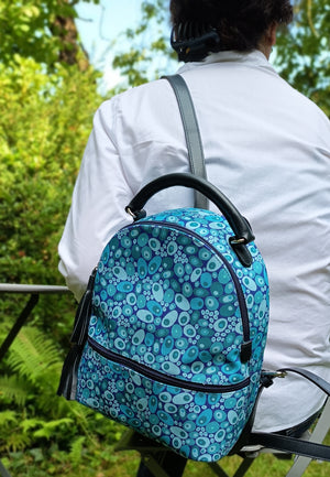 Backpack Rucksack Melted Bubbles Blue 