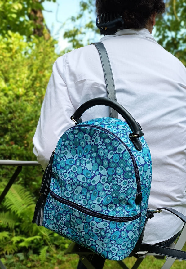 Backpack Rucksack Melted Bubbles Blue 