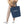 Laden Sie das Bild in den Galerie-Viewer, Fau in Teilansicht, von vorne, mit Blue Denim Tote Bag mit Logo Poppi &amp; Peaseblossom in der Hand
