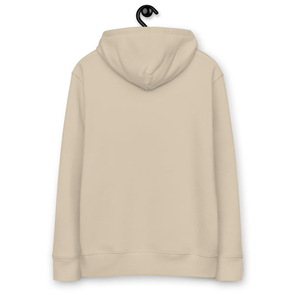 Kapuzenpullover mit Aufdruck Poppi& Streetwear in Farbe Sand, hängend von hinten