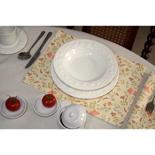 Placemat Set - Flower Garden Vintage cream - Set of 2