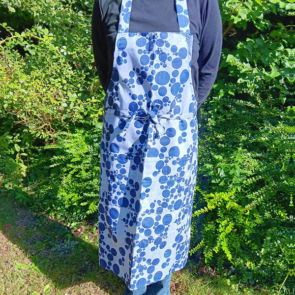 Apron - Striped Bubble Blue